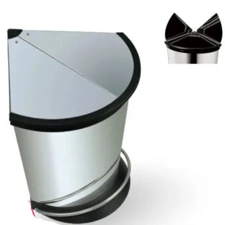 Triangle Trash Can, Butterfly Pedal Waste Bin, 12L Household Trash Solution, Stainless Steel Recycling Bins, Kitchen Bathroom Trash Collector Triangle Trash Can, Butterfly Pedal Waste Bin, 12L Household Trash Solution, Stainless Steel Recycling Bins, Kitchen Bathroom Trash Collector